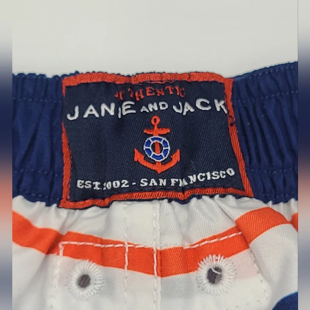 Janie and Jack baby boy nautical swim trunks size 3-6 months